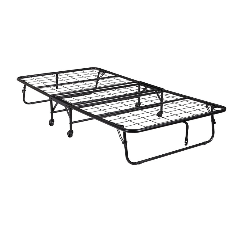 Alwyn Home Middlewich Twin 16'' Steel Folding Bed with Mattress